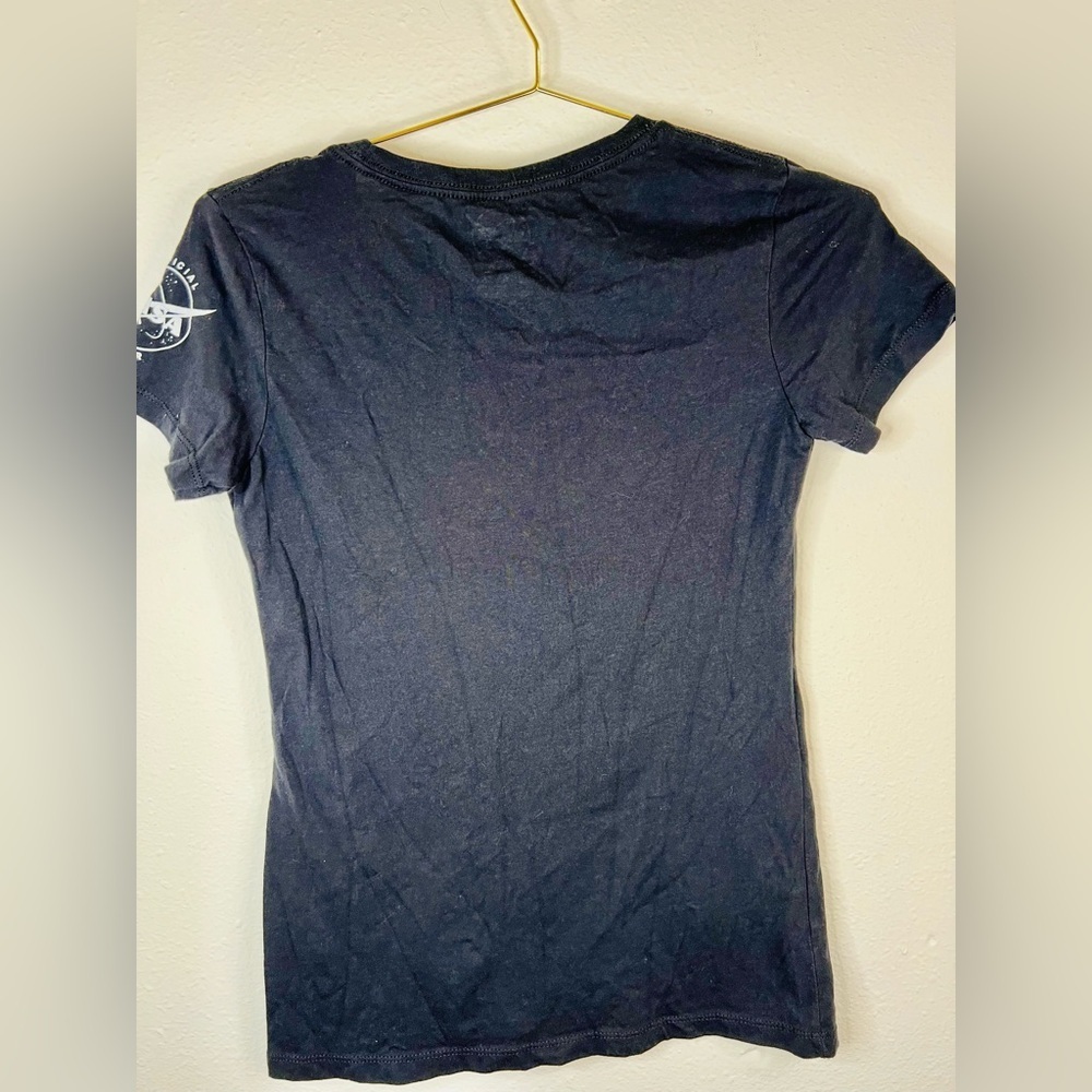 NASA Official Gear Black Short Sleeve Astronaut Space Rider Shirt Size Medium - Picture 9 of 9
